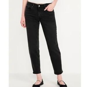 Old Navy Mid-Rise OG Straight Ankle Black Capsule Wardrobe Jeans